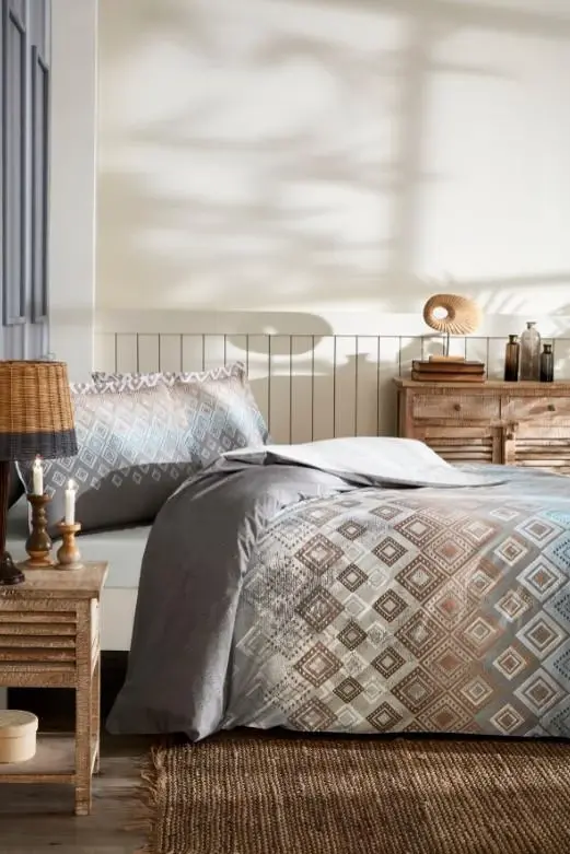 Постельный комплект Özdilek Ranforce для двух спален Pietre Blue - NEVRESIMDUNYASI