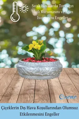 Pot Big Pot Flower Pot Large Size Pot Living Room Pot Model 5 Silver Pot-Silver - 4