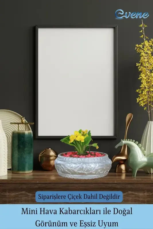 Pot Big Pot Flower Pot Large Size Pot Living Room Pot Model 5 Silver Pot-Silver - 6