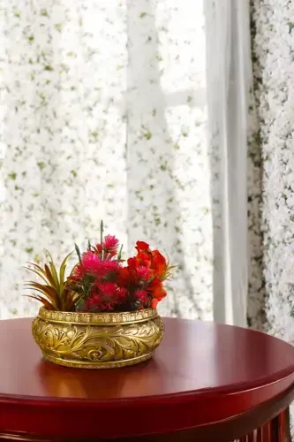 Pot Large Pot Flower Pot Large Size Pot Living Room Pot Model 5 Gold Antique Pot-Gold Antique - 1