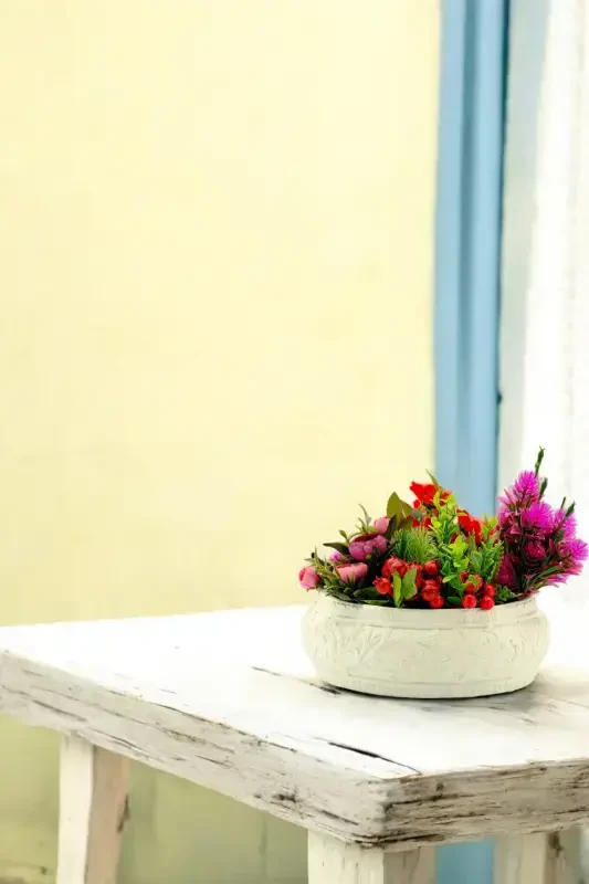 Pot Large Pot Flower Pot Large Size Pot Living Room Pot Model 5 White Pot-White - EVENE