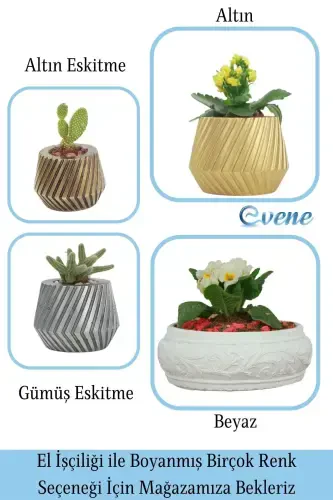 Pot Large Pot Flower Pot Large Size Pot Living Room Pot Model 5 White Pot-White - 7