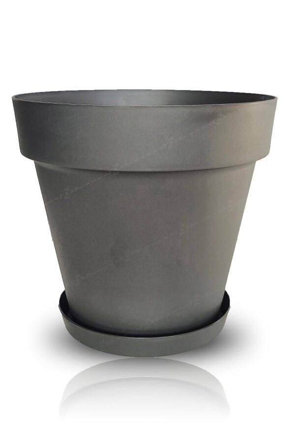 Pot Plate 20cm Yalı Vaha No5 Plate Anthracite Serinova Pot Base 5 Number Plastic Base - 5