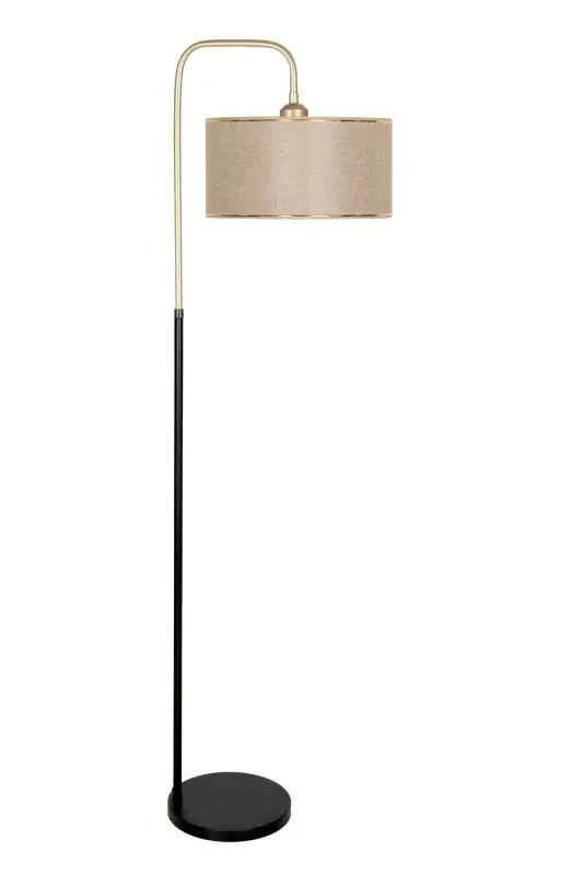 Potenza Eskitma Detalli Qora Metal Lambader - Gold Hasır A Kahva-Gold Hasır A Kahva - 1