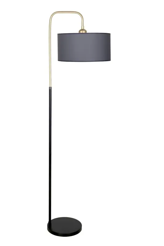 Potenza Eskitme Detaylı Siyah Metal Lambader - Antrasit-Antrasit - 1