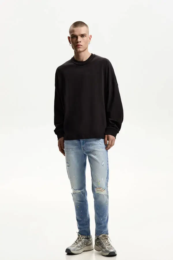 Потертые суперузкие джинсы - 2