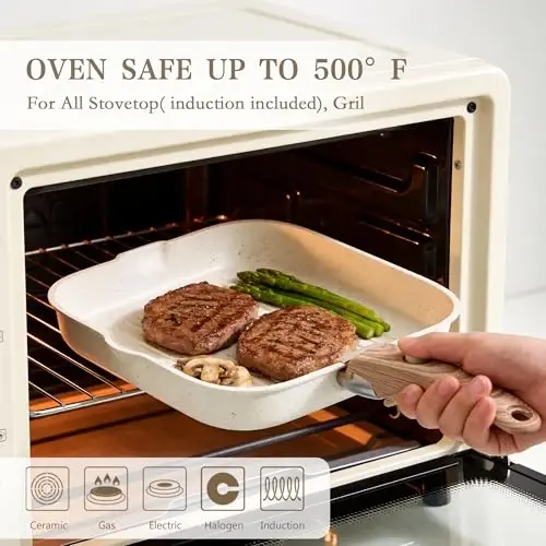 Pots and Pans Set Non Stick - Kitchen Cookware Set Detachable Handle Pot and Pan Sets for Cooking, RV Stackable Cookware Sets Removable Handle Cooking Set, Oven Safe, Induction Ready - 5