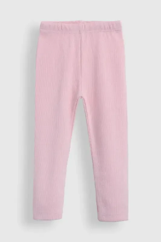 Powder Pink 1-5 Years Natural Cotton Kids Tights-powder - 1