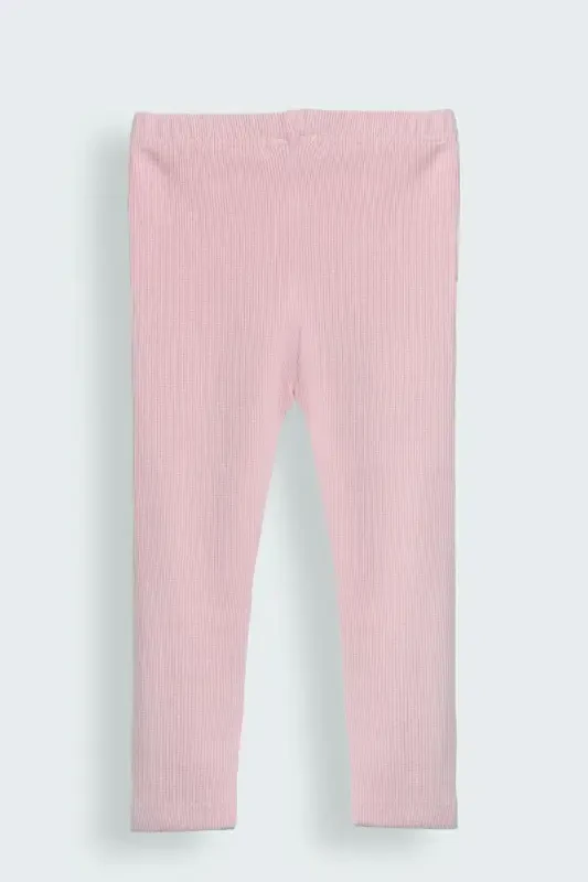 Powder Pink 1-5 Years Natural Cotton Kids Tights-powder - 2