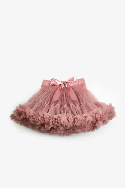 Powder Pink Girl's Tulle Skirt - Bonita-Powder Pink - 4