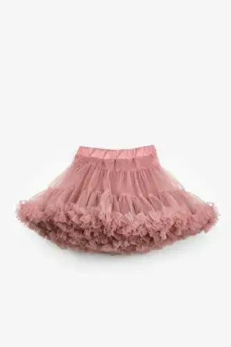 Powder Pink Girl's Tulle Skirt - Bonita-Powder Pink - 8