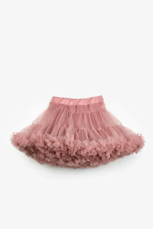 Powder Pink Girl's Tulle Skirt - Bonita-Powder Pink - 8