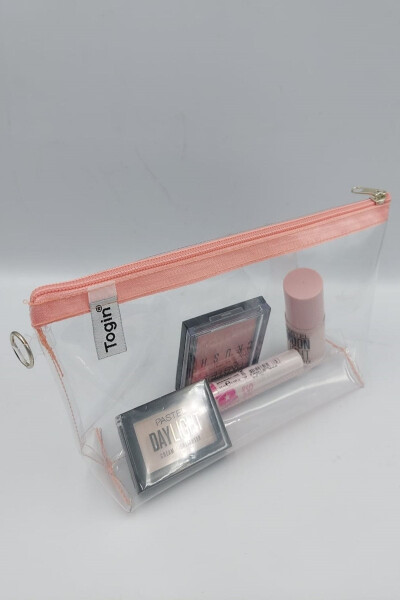 Powder Pink, Transparent Triangle Makeup Bag - 5