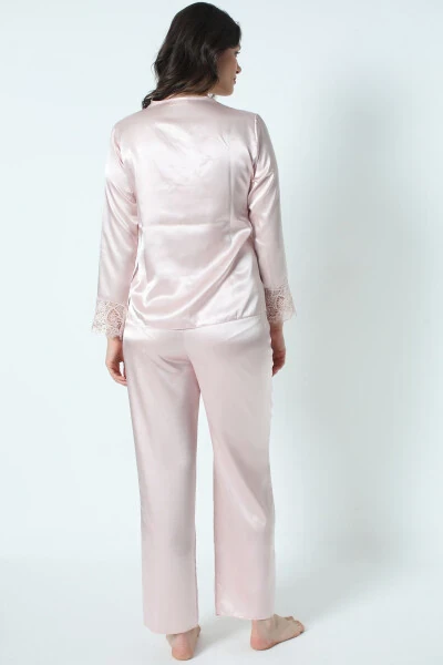 Powder Satin Nightgown Robe Pajama Set Shorts Set 6-piece Bridal Dowry Set 8670 - 7