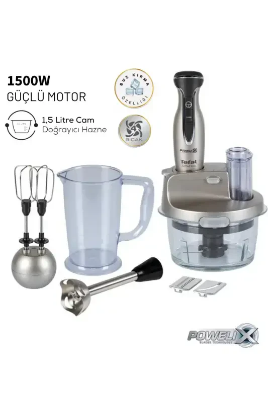 Powelix Activflow Expert Blender 1500 W CAM Idishli, Muz Maydalash, Yuqori Unumdorlikka Ega-Kulrang - 1