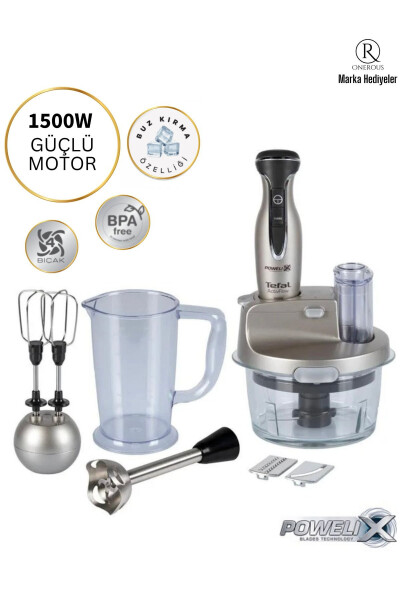 Powelix Cam Hazneli Premium Blender Seti 1500 W - TEFALİN EN GÜÇLÜSÜ - 1