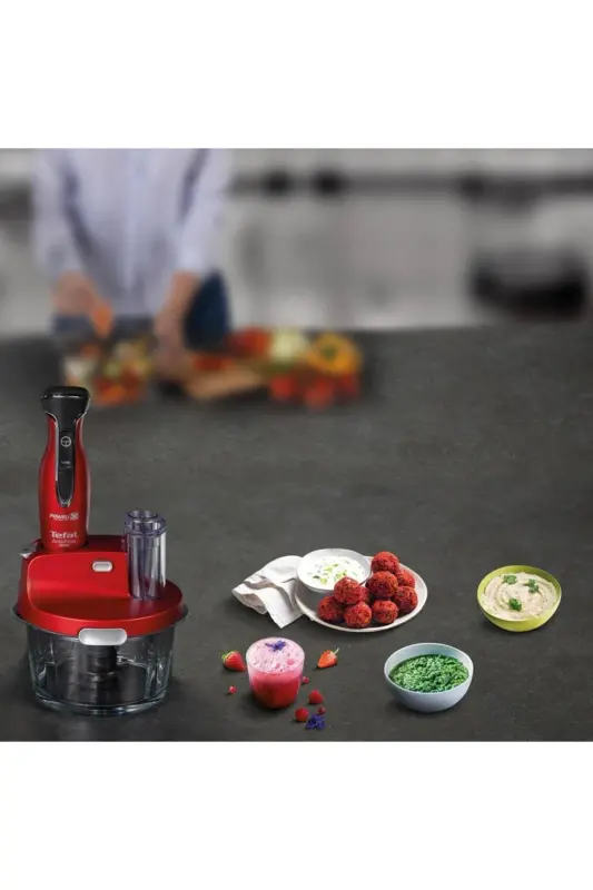 Powelix oshxona kombayni blenderi 1500 W shisha idishli, muz maydalash, yuqori unumdorlik-qizil - 5