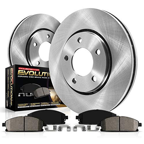 Power Stop KOE3053 Front OE Replacement Brake Rotors Kit with Ceramic Brake Pads Autospecialty For Lexus ES300h ES350 Toyota Avalon Camry - 1