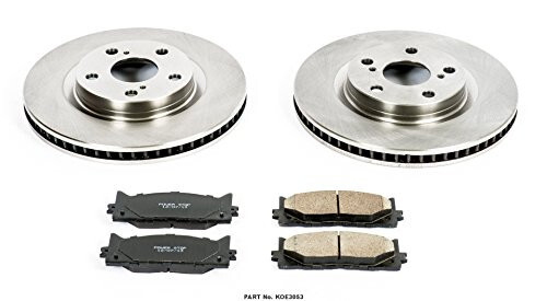 Power Stop KOE3053 Front OE Replacement Brake Rotors Kit with Ceramic Brake Pads Autospecialty For Lexus ES300h ES350 Toyota Avalon Camry - 2