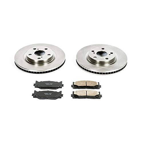 Power Stop KOE3053 Oldingi OE O'rnini Bosadigan Tormoz Rotorlari To'plami Keramika Tormoz Plitalari bilan Autospecialty Lexus ES300h ES350 Toyota Avalon Camry uchun - 3