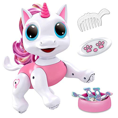 Power Your Fun Unicorn Robo Pets Unicorn Toy for Girls and Boys - Remote Control Robot Toy with Interactive Hand Motion Gestures, STEM Toy Program Treats, Walking, Dancing Robot Unicorn Kids Toy Pink - 2