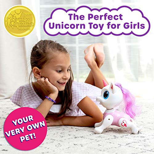 Power Your Fun Unicorn Robo Pets Unicorn Toy for Girls and Boys - Remote Control Robot Toy with Interactive Hand Motion Gestures, STEM Toy Program Treats, Walking, Dancing Robot Unicorn Kids Toy Pink - 3