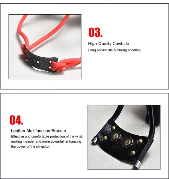 Powerful Laser Spring Metal Slingshot with Magnetic Wrist Support Rubber Band Outdoor Hunting and Fish Shooting Sports Catapult - 15