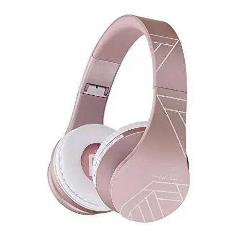 PowerLocus Bluetooth Headphones Over Ear, Bluetooth Headphone Rose Gold, Wireless Headphones Foldable, Hi-Fi Stereo, Soft Memory Foam Earmuffs, Built-in Mic & Wired Mode for iPhone,Android,PC,Laptops - 6