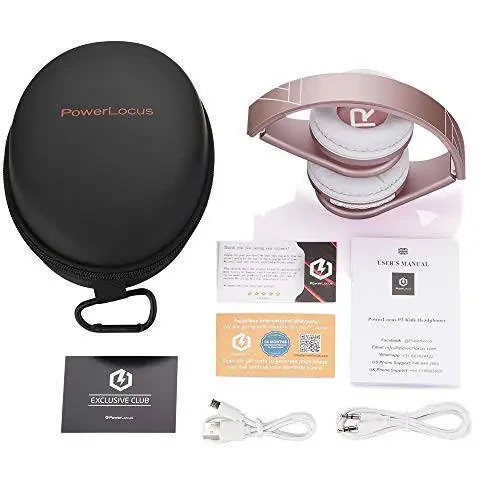 PowerLocus Bluetooth Headphones Over Ear, Bluetooth Headphone Rose Gold, Wireless Headphones Foldable, Hi-Fi Stereo, Soft Memory Foam Earmuffs, Built-in Mic & Wired Mode for iPhone,Android,PC,Laptops - 11