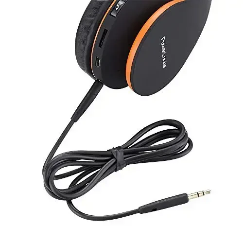 PowerLocus Simsiz Bluetooth Quloqchinlari, Simli Garnituralar iPhone, Samsung, LG, iPad uchun O'rnatilgan Mikrofonli Zaryadlanuvchi (To'q sariq) - 6