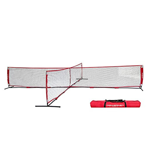 PowerNet 4 Way Soccer Tennis Net, Fun New Game and Training Equipment, Play at The Park or Beach, 2 Sizes - 1