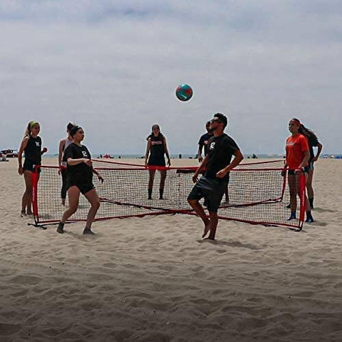 PowerNet 4 Yo'lli Futbol Tennis Tarmog'i, Qiziqarli Yangi O'yin va Mashg'ulot Uskunasi, Park yoki Plyajda O'ynang, 2 O'lcham - 6