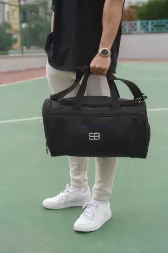 Poyafzal bo'linmali havalandiriladigan sport sumkasi - Qora - SOLO BAG (1)