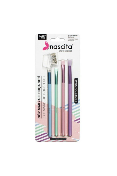 Practical 4-Piece Eye Makeup Brush Set - 73 - NASCITA