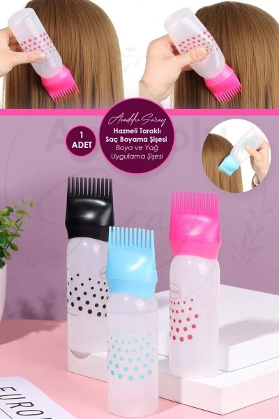 Practical Reservoir Comb Hair Dye Bottle Hair Oil Application Comb Hair Root Dye Application Bottle - ANADOLU SARAY