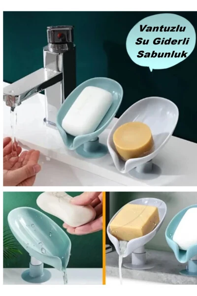 Practical Suction Cup Soap Dish with Water Drain | Suction Cup - MİMOZA PARK