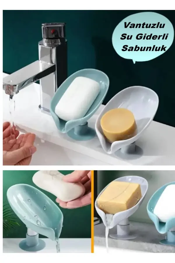 Practical Suction Cup Soap Dish with Water Drain | Suction Cup - 1