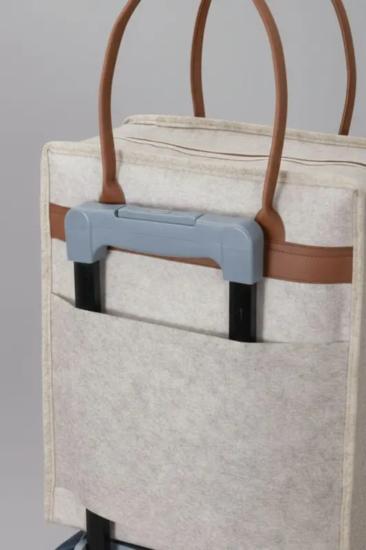 Practical Travel Suitcase Bag with Leather Handle and Shoe Compartment - 2