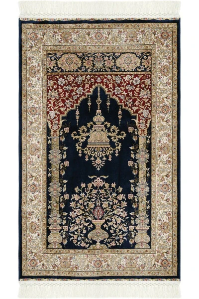 Prayer 01 Navy Blue Gift Carpet Prayer Rug Thick Na - Cool Halı