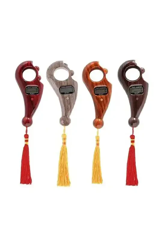 Prayer Beads - Beaded Prayer Beads TespiModazoneatik - Custom Designed Dhikr Counter (Claret Wood) - 1