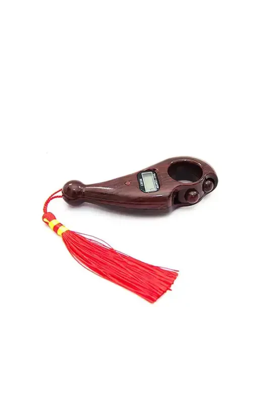 Prayer Beads - Beaded Prayer Beads TespiModazoneatik - Custom Designed Dhikr Counter (Claret Wood) - 3