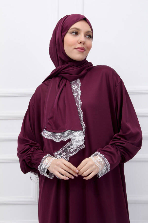 Prayer Dress for Women with Integrated Hijab - 3