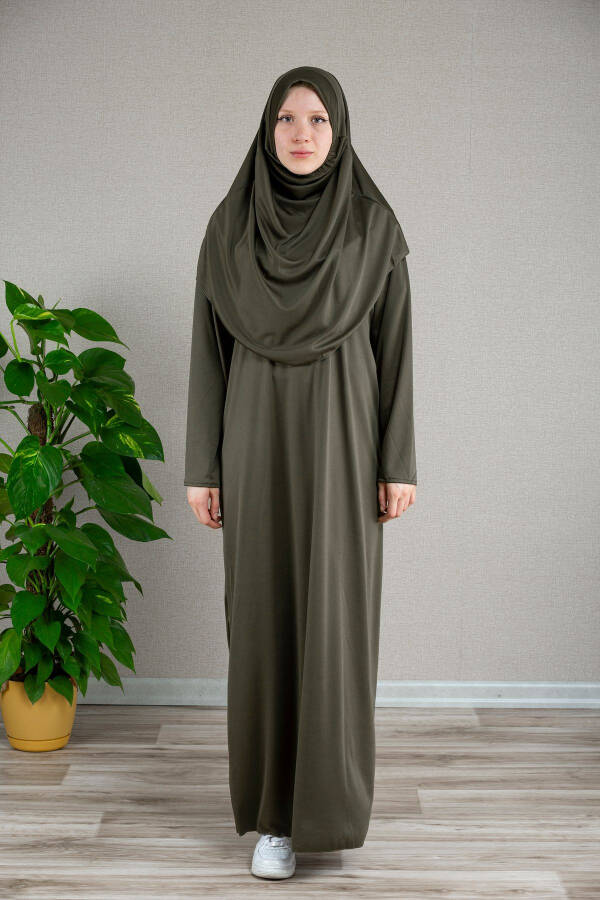 Prayer Dress with Attached Single Piece Headcover - 1