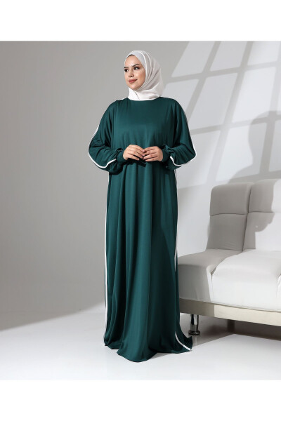 Prayer Dress with Cuffs and Bias Detail - 5