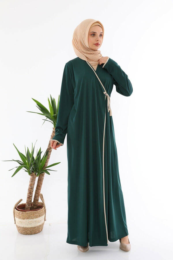 Prayer Dress with Tie Emerald Green - 2