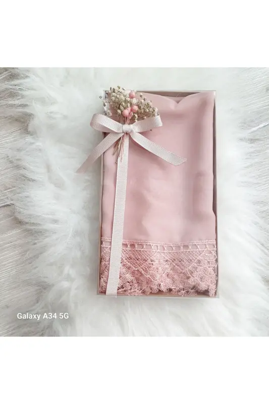 Prayer hijab ready-made oya shawl mevlid cover hajj umrah-Powder - 1