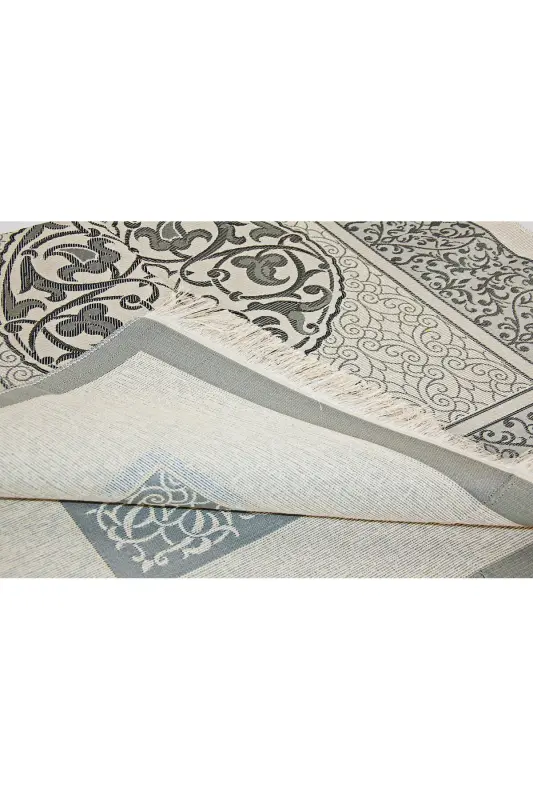Prayer Rug and Pearl Rosary Special Cylinder Box Set Black Color-Multi Color - 6