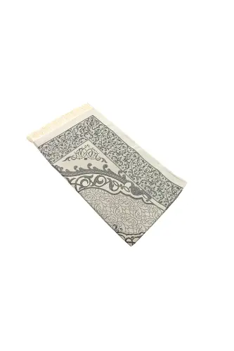 Prayer Rug and Pearl Rosary Special Cylinder Box Set Black Color-Multi Color - 5