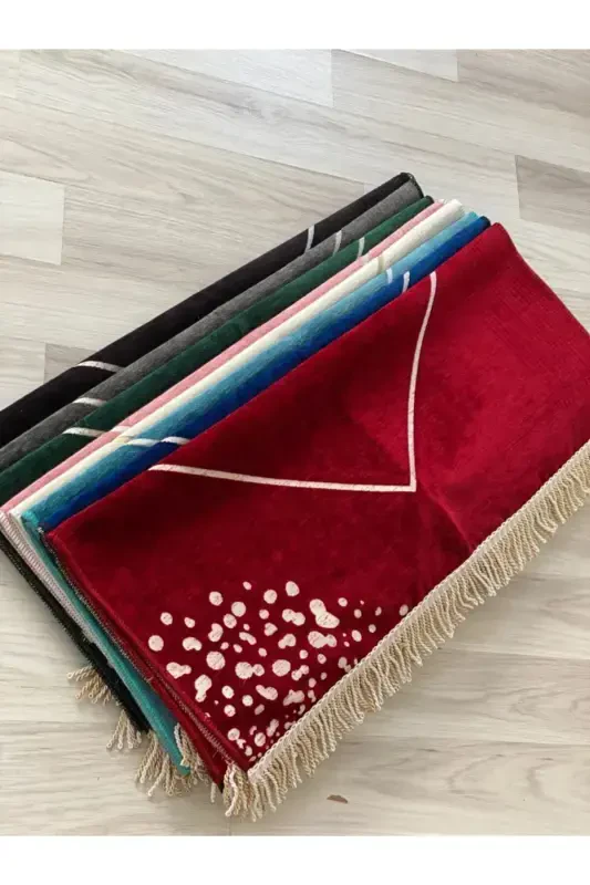 Prayer Rug Burgundy Color-Burgundy - 3