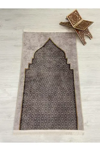 Prayer Rug Fringed (Latex Base) 75x125 Size-Beige 